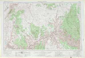 Grand Canyon topographical map