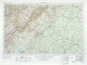 Roanoke topographical map