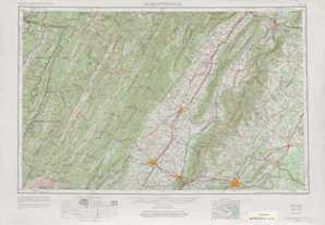 Charlottesville topographical map
