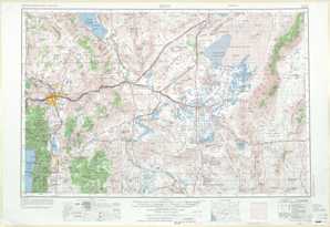 Reno topographical map