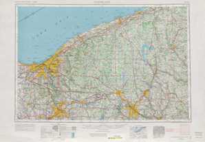 Cleveland topographical map