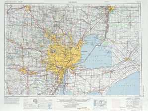 Detroit topographical map