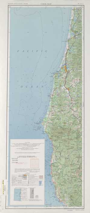 Coos Bay topographical map