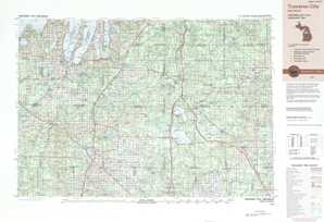 Traverse City topographical map