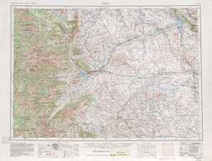 Cody topographical map
