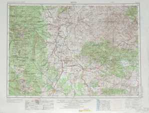 Bend topographical map