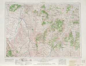 Hardin topographical map