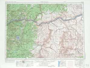 The Dalles topographical map