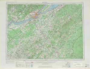 Quebec topographical map