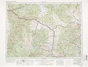 Butte topographical map