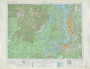 Seattle topographical map