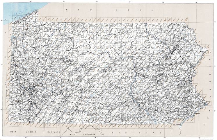 Meadville Pennsylvania Quad USGS 1923-23.00 x 30.10 Topo Map